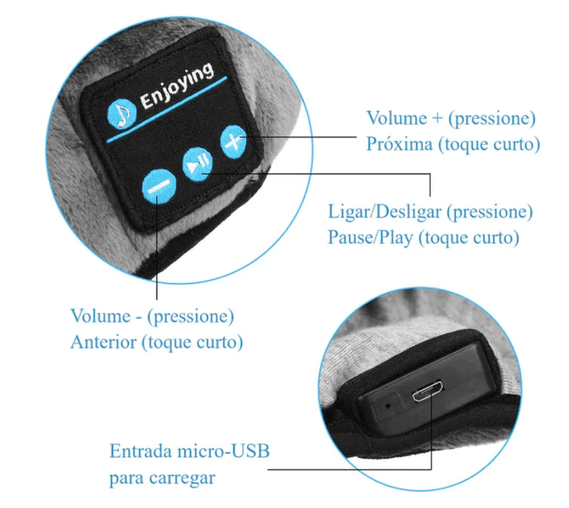 Fones de Ouvido Bandana Bluetooth - Pod Sleep