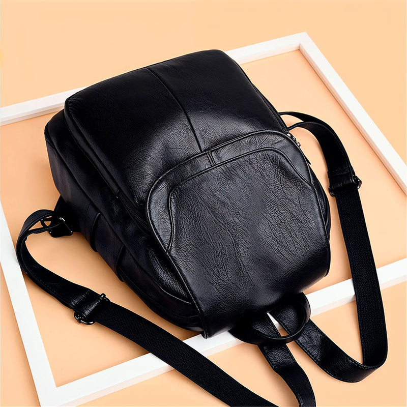 Mochila Luna Feminina - Couro Legítimo Impermeável