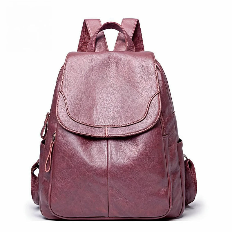 Mochila Luna Feminina - Couro Legítimo Impermeável