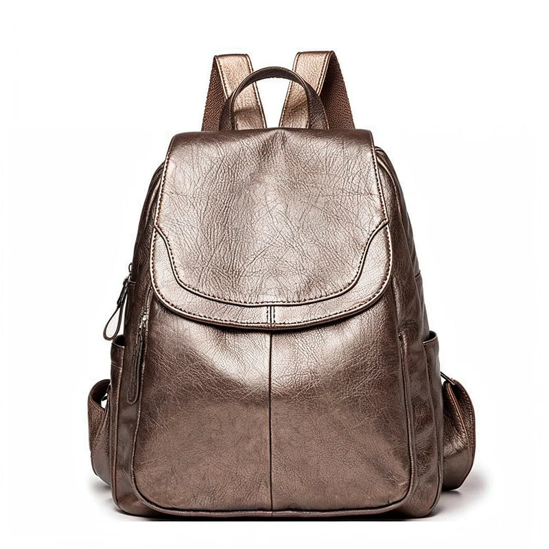 Mochila Luna Feminina - Couro Legítimo Impermeável