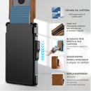 Carteira Minimalista Antifurto | Botão Pop-Up Inteligente