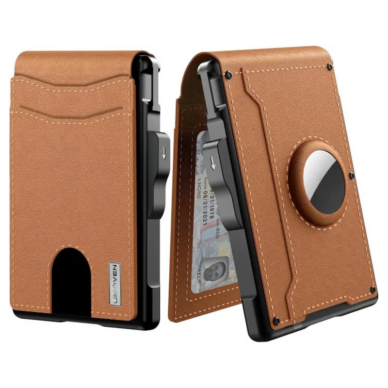 Carteira Minimalista Antifurto | Botão Pop-Up Inteligente