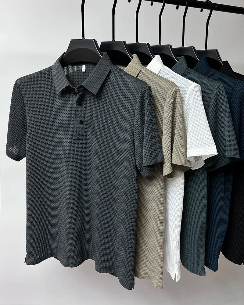 Camisa Polo Masculina Seda Peruana - Tecnologia Respirável