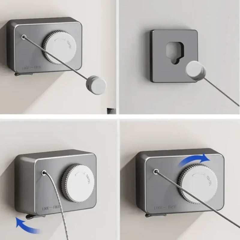 Varal Invisível Retrátil de Aço -  SteelFlex